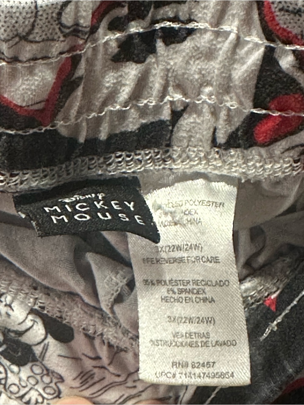 Disney Mickey Mouse Comic Strip Print Jogger Lounge Pants Size 3X 22W 24W - Picture 2 of 3